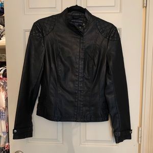 French Connection Vegan Leather Biker Jacket
